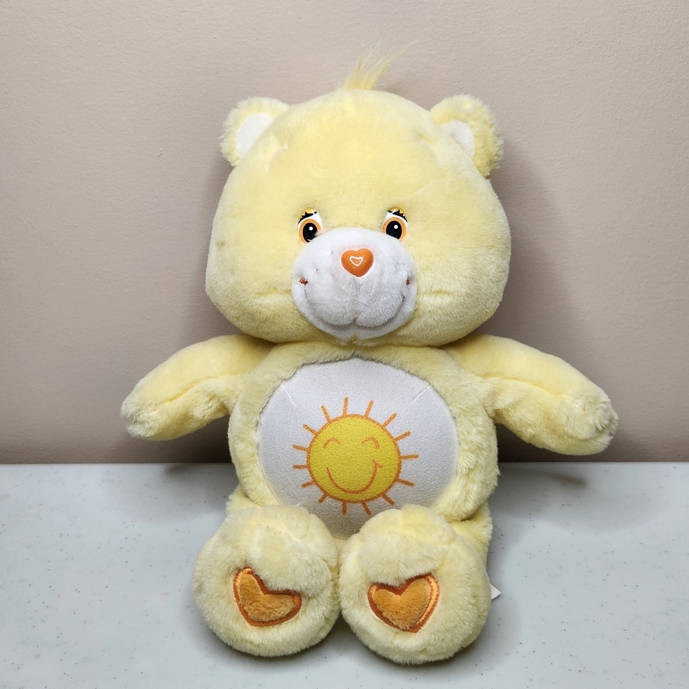 Vintage 2002 Care Bears Funshine Bear 15" Interactive Talking Light Up Plush